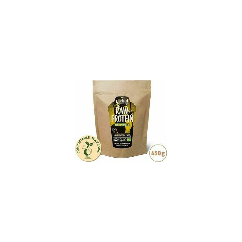 Pudra proteica green vanilla bio 450g Lifefood