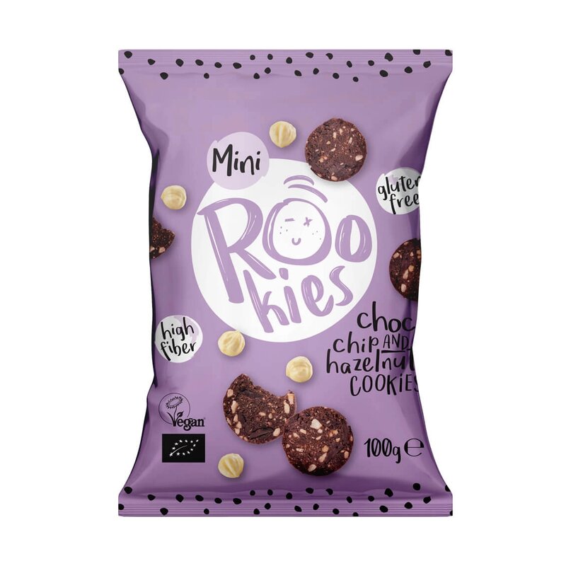 Rookies Mini cu Ciocolata si Alune Bio 100g