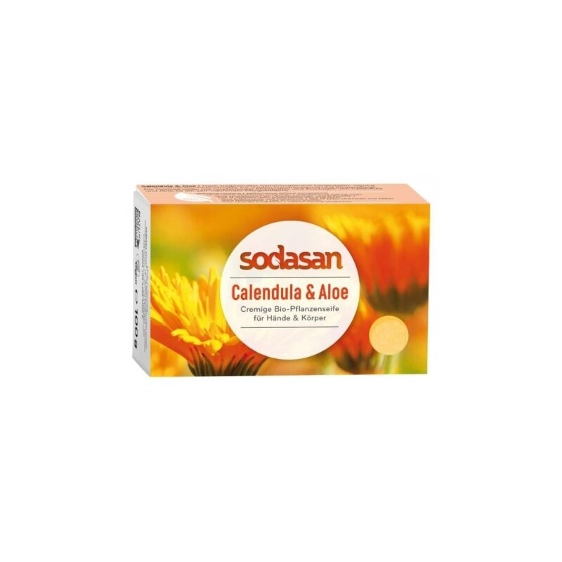Sapun Crema Bio Galbenele si Aloe 100g Sodasan