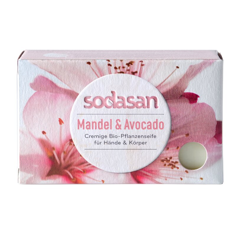 Sapun crema cu migdale si avocado ecologic 100g Sodasan