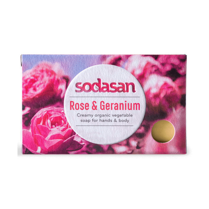 Sapun crema cu trandafir salbatic ecologic 100g Sodasan