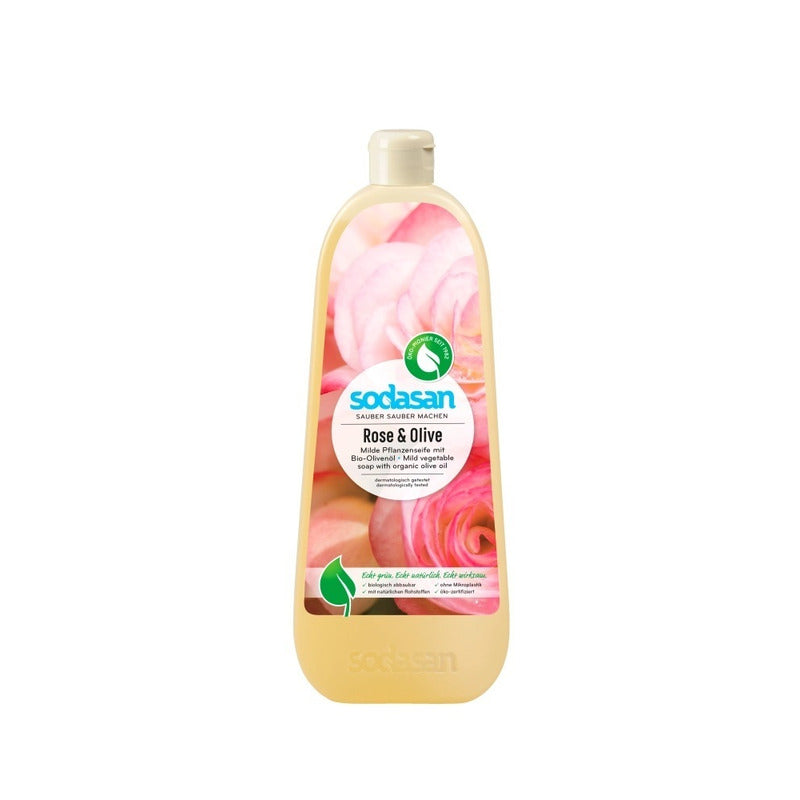 Sapun lichid cu trandafir si masline ecologic 1l Sodasan