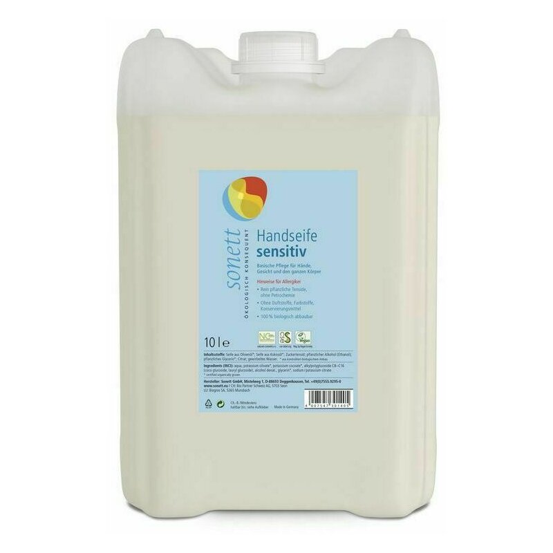 Sapun Lichid pentru Maini Sensitive Ecologic 10l Sonett