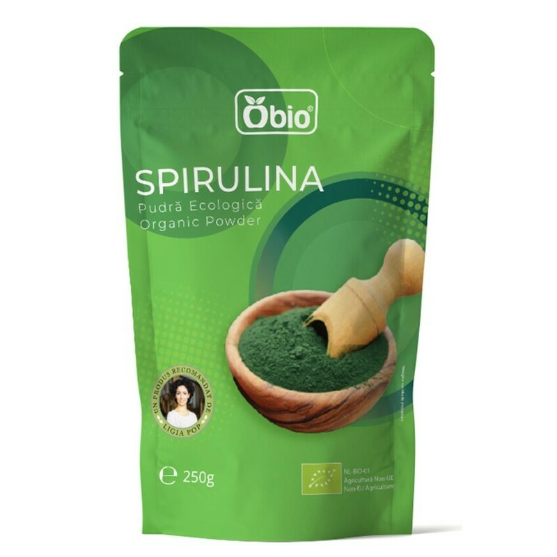 Spirulina pudra bio 250g Obio