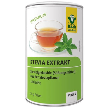 Stevia pulbere extract solubil premium 50g Raab Vitalfood