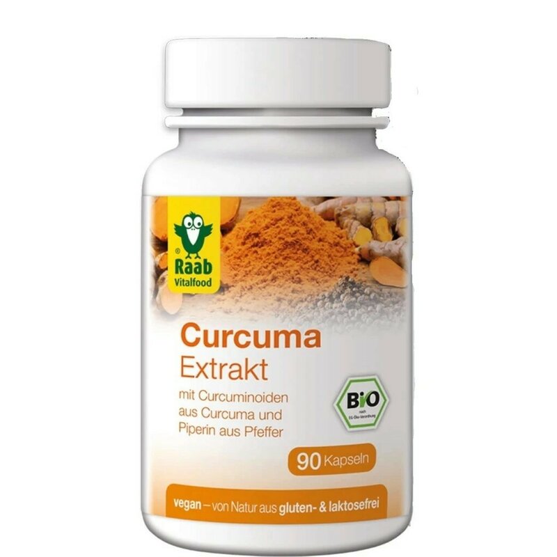 Turmeric forte bio 500mg 90 capsule vegane Raab Vitalfood