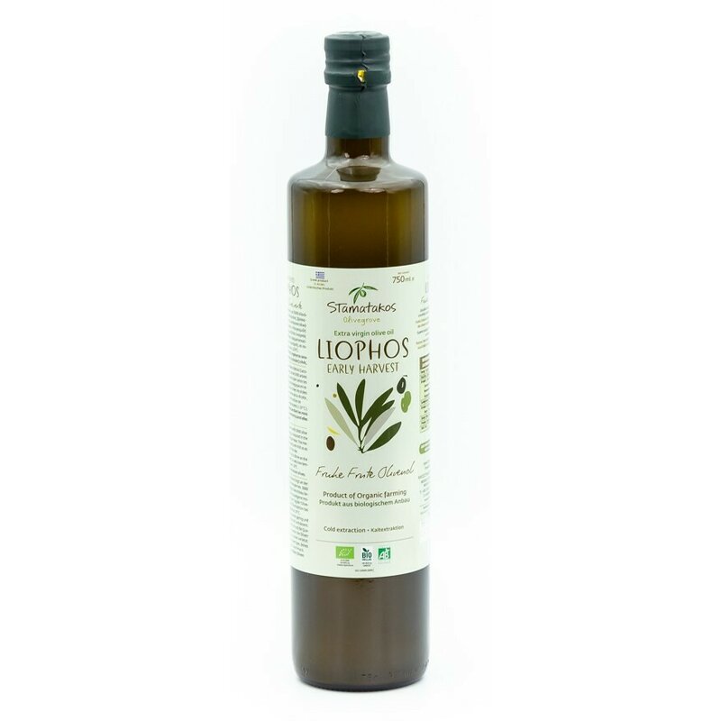 Ulei de masline extravirgin Liophos Early Harvest bio 750ml Stamatakos Olivegrove